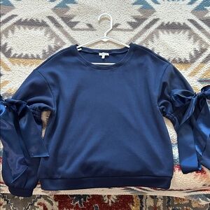 TCEC Navy Blue Sweatshirt with Ribbon Sleeves